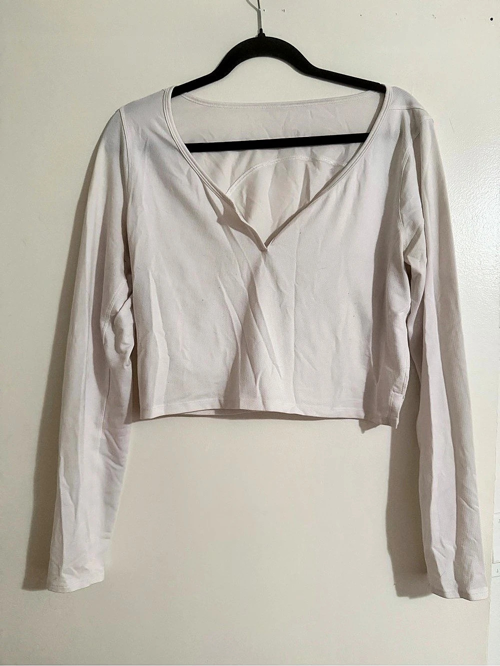 lululemon Align Long Sleeve Shirt White Crop Top